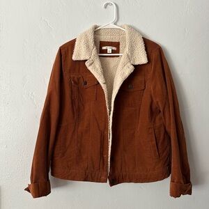 SKY AND SPARROW Corduroy Sherpa Womens Jacket